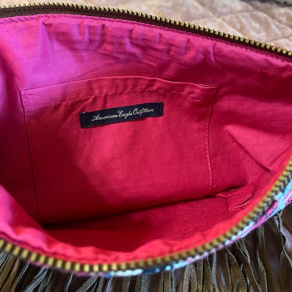 American Eagle Outfitters Boho Fringe Clutch Bag - Picture 9 of 9